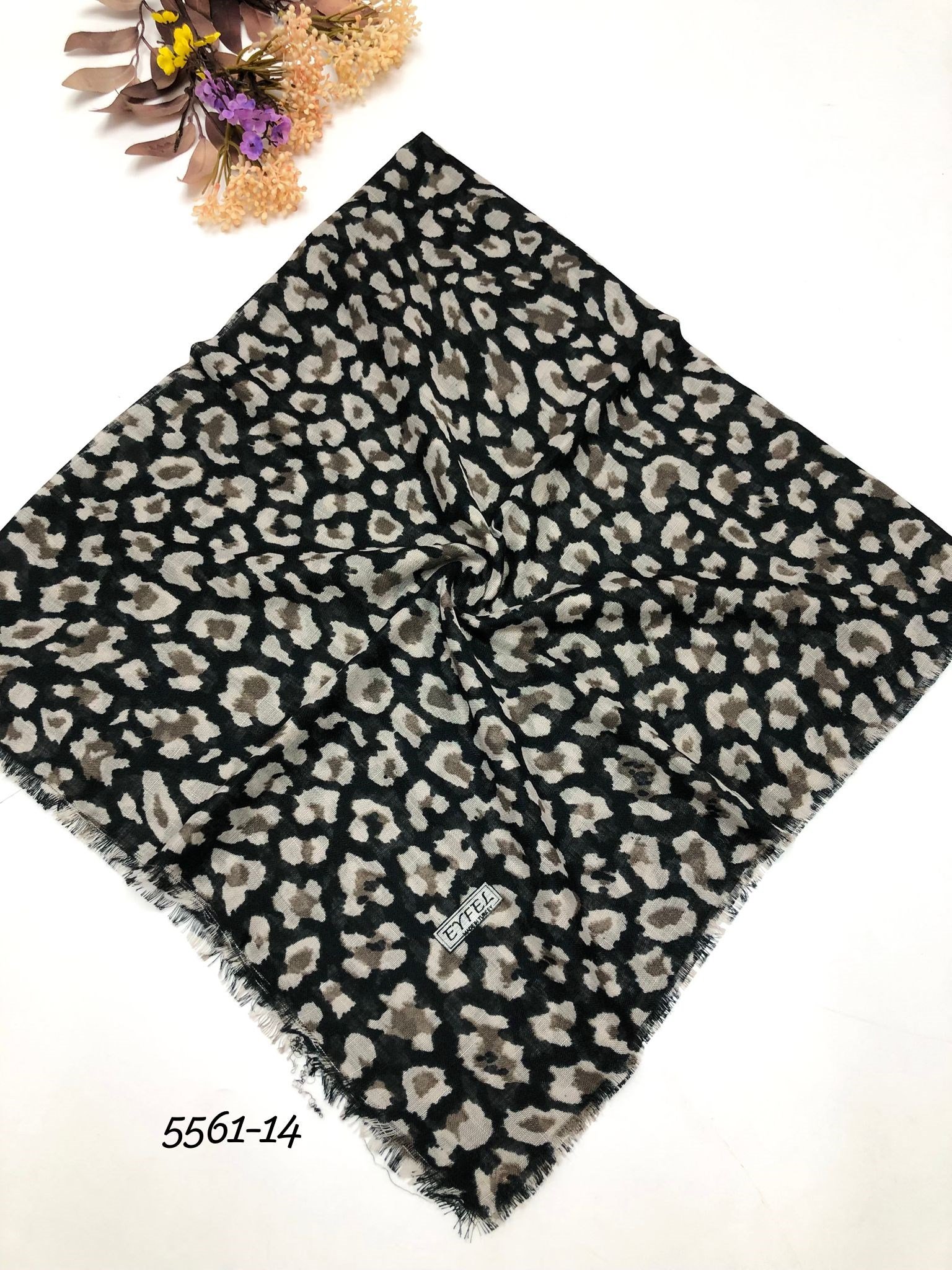 5561 Flamlı Pamuk Eşarp