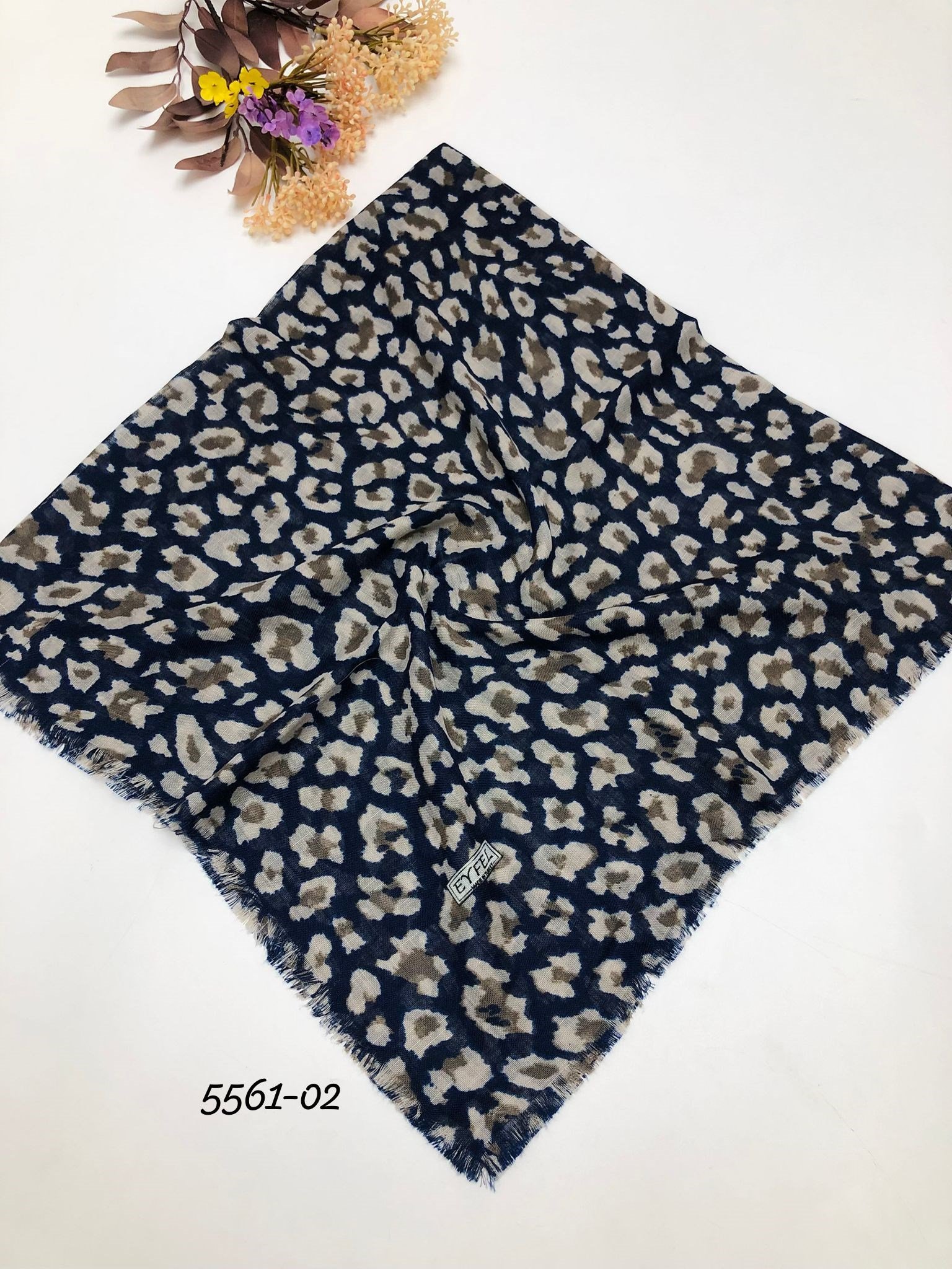 5561 Flamlı Pamuk Eşarp
