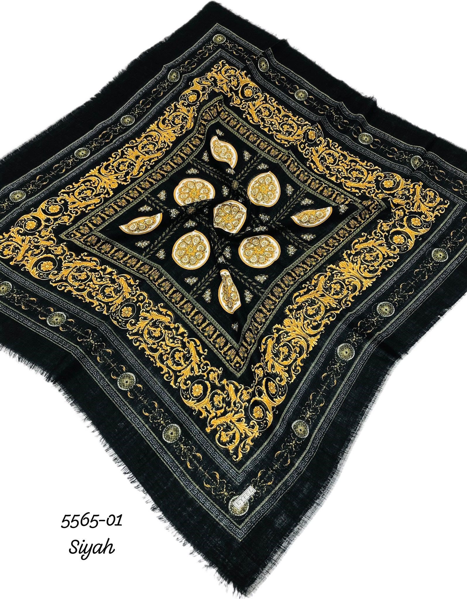 5565 Flamlı Pamuk Eşarp