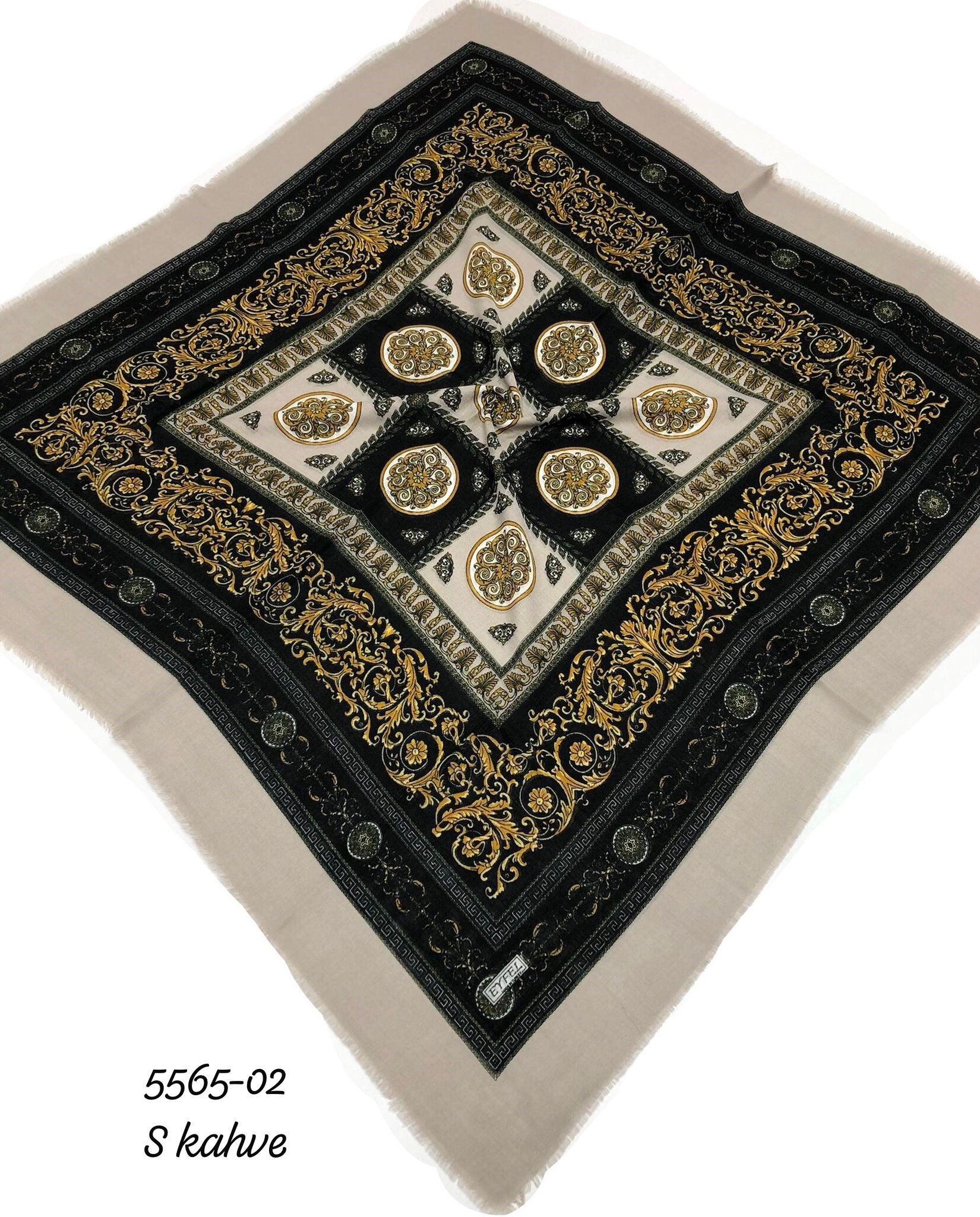 5565 Flamlı Pamuk Eşarp