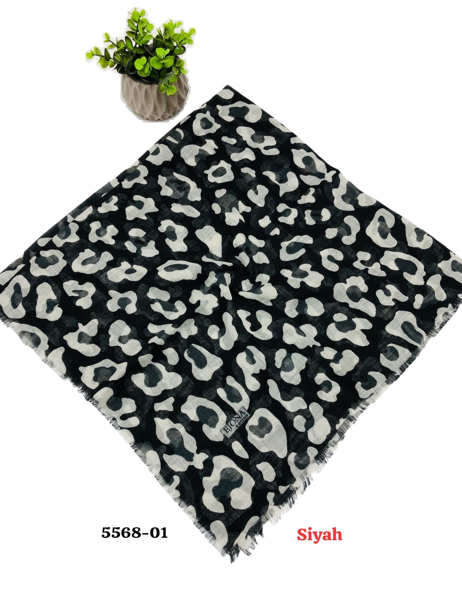 5568 Flamlı Pamuk Eşarp