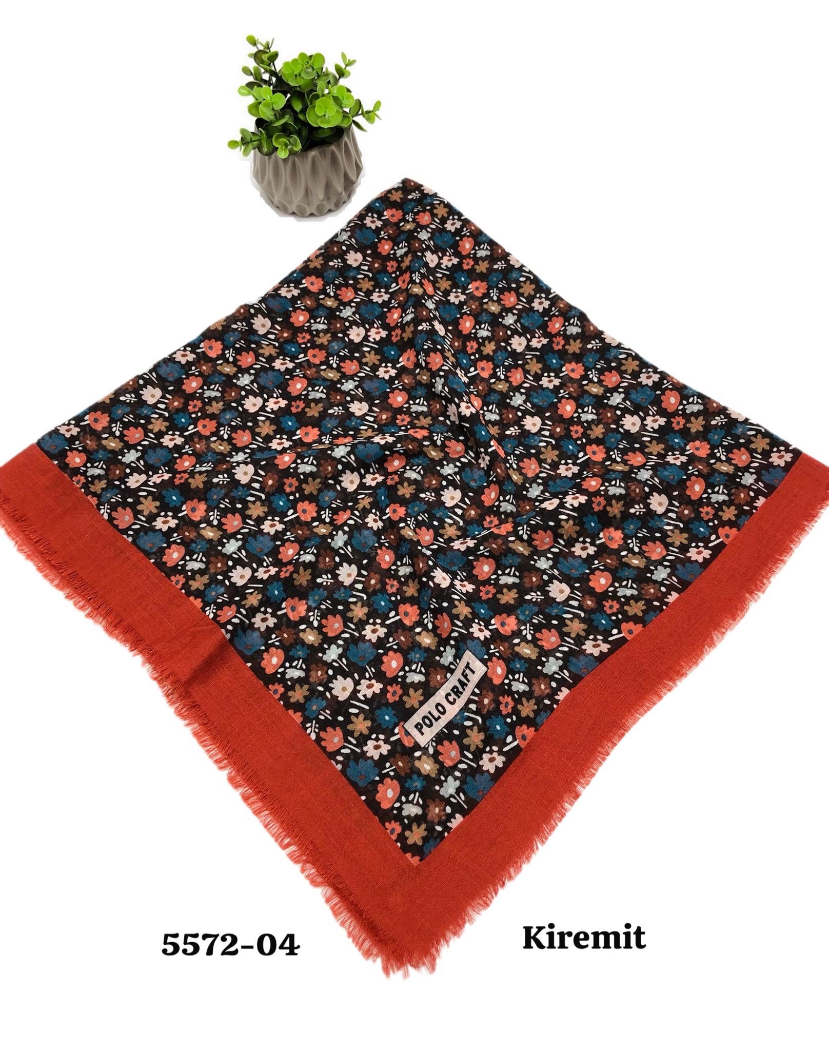 5572 Flamlı Pamuk Eşarp