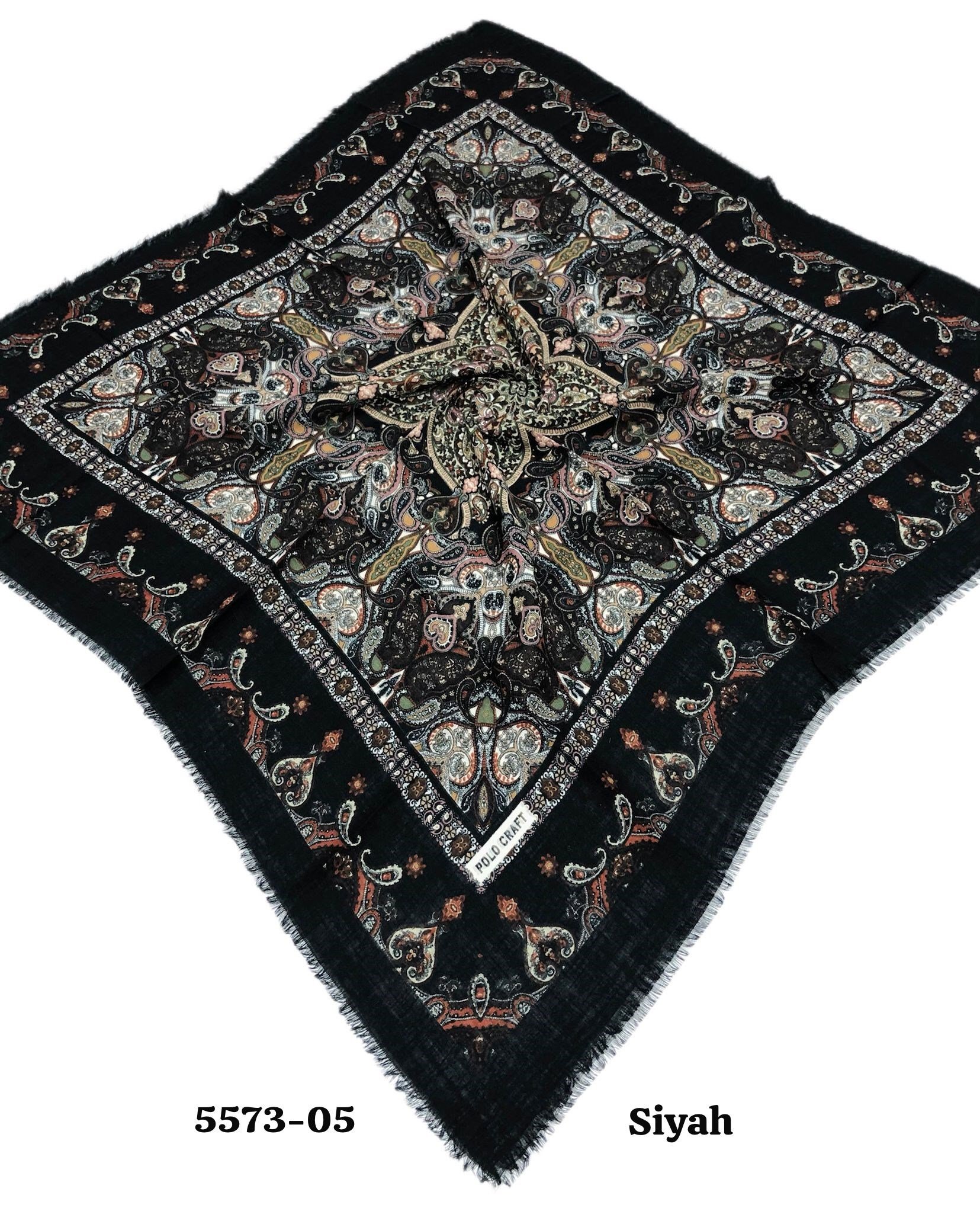 5573 Flamlı Pamuk Eşarp