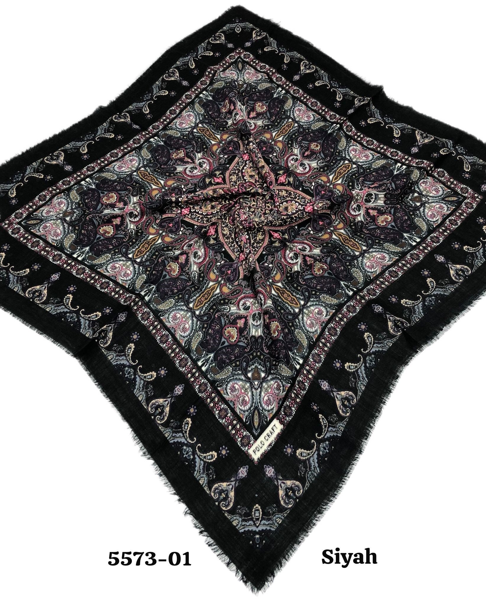5573 Flamlı Pamuk Eşarp