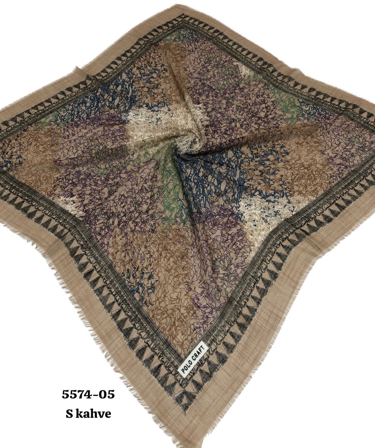 5574 Flamlı Pamuk Eşarp