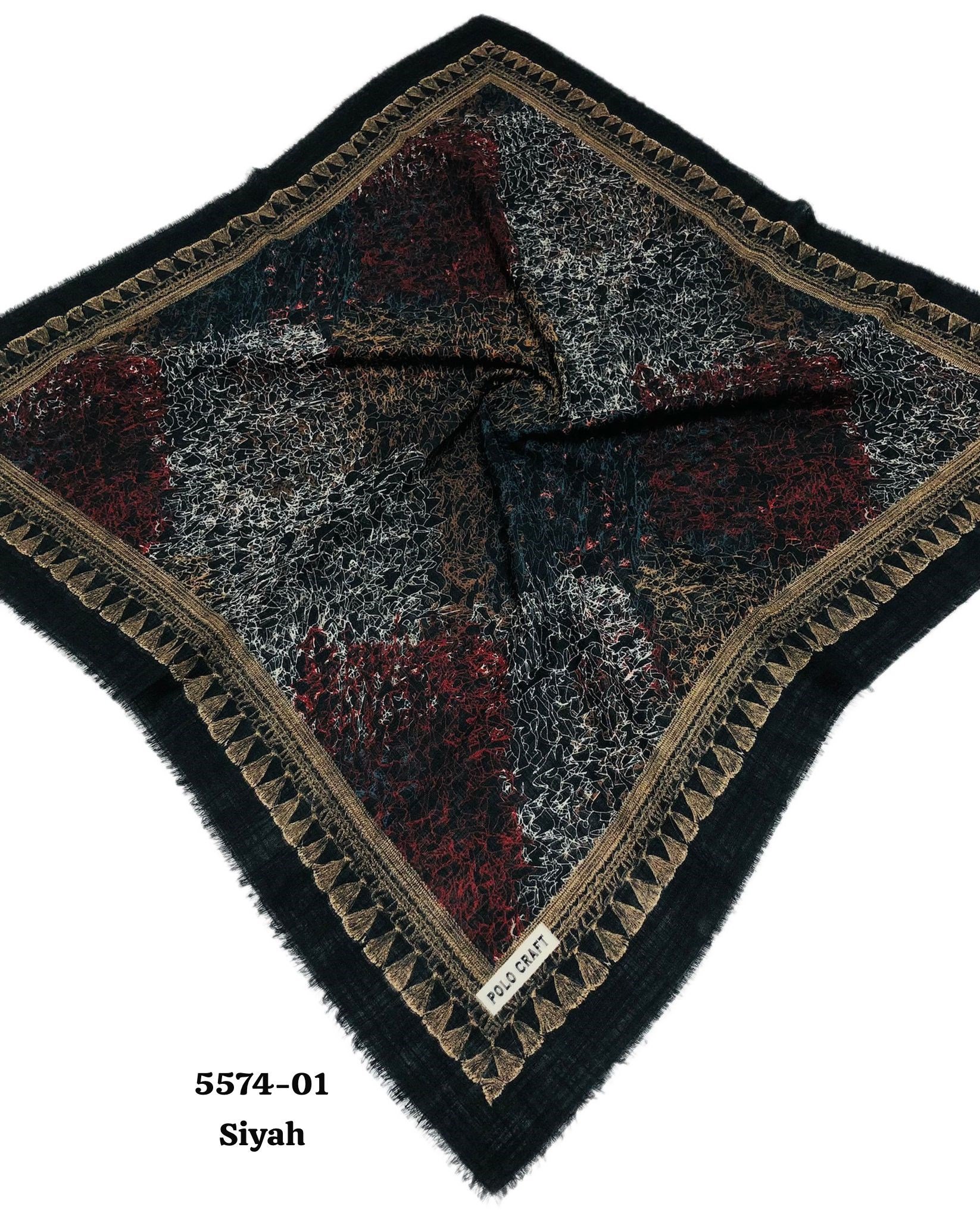 5574 Flamlı Pamuk Eşarp