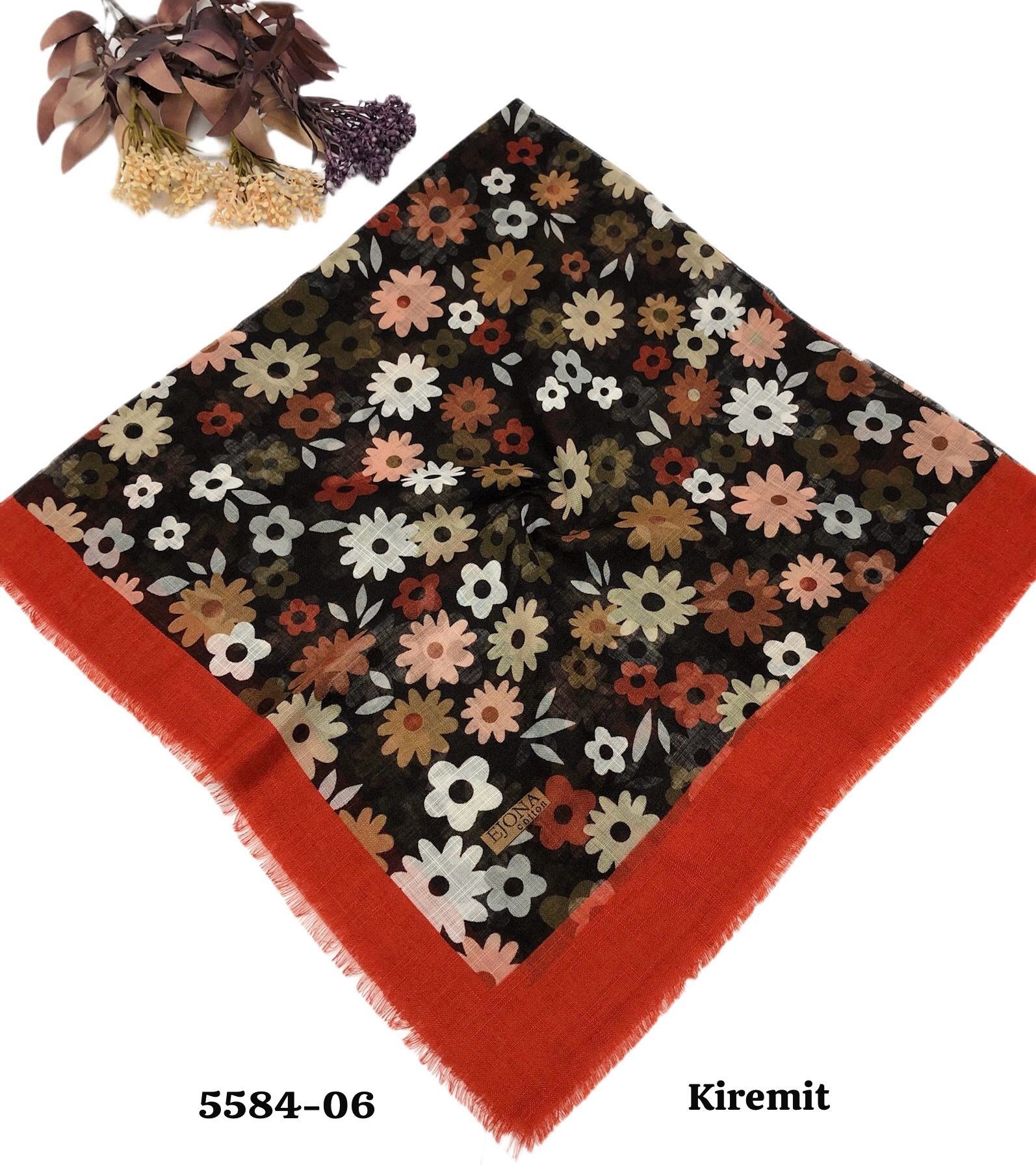 5584 Flamlı Pamuk Eşarp