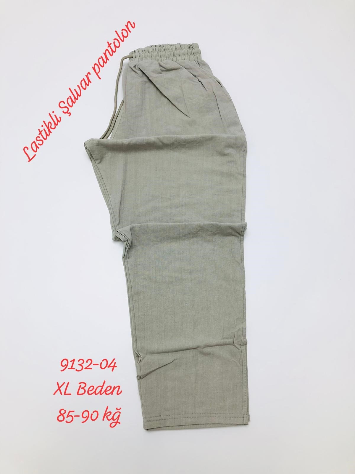 9132 Keten Şalvar Pantlon