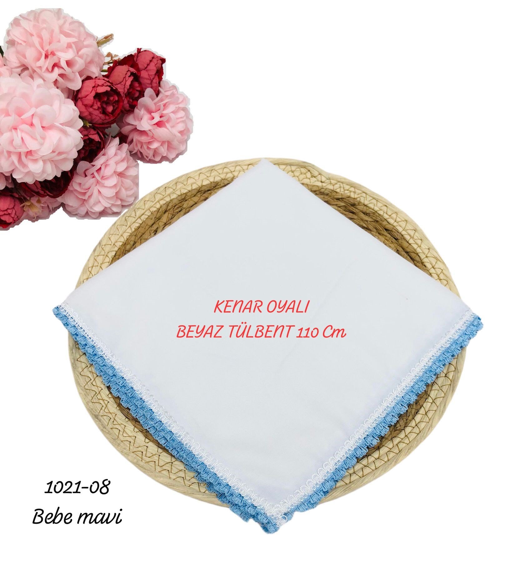 Kenarı Oyalı Tülbent 110 cm