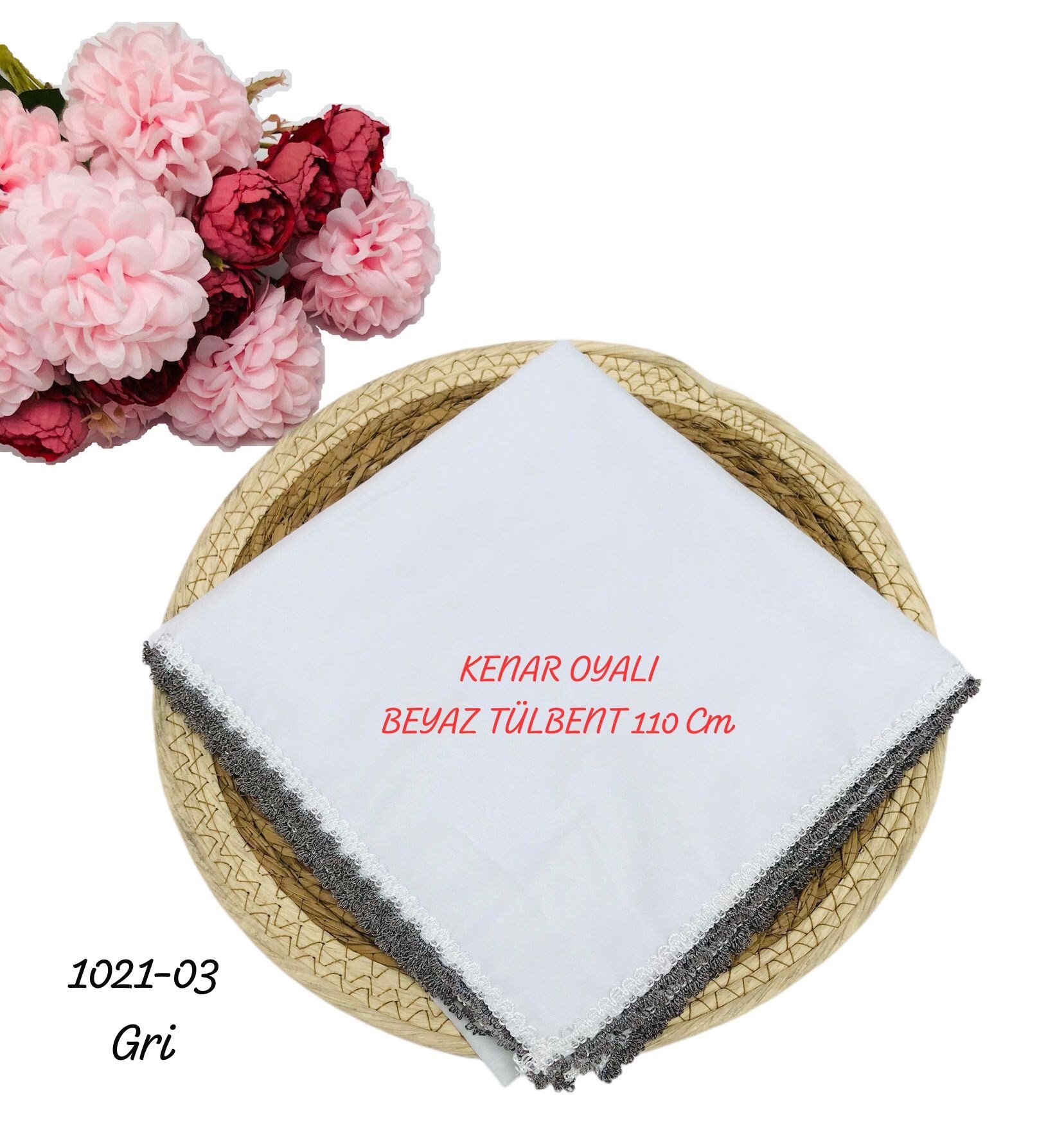 Kenarı Oyalı Tülbent 110 cm
