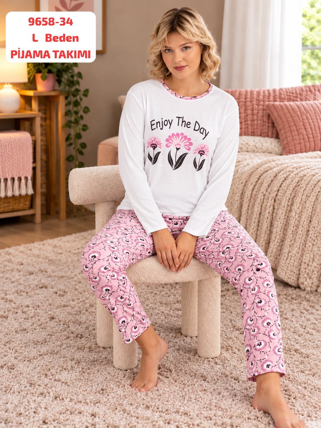Viskon Pijama Takımı