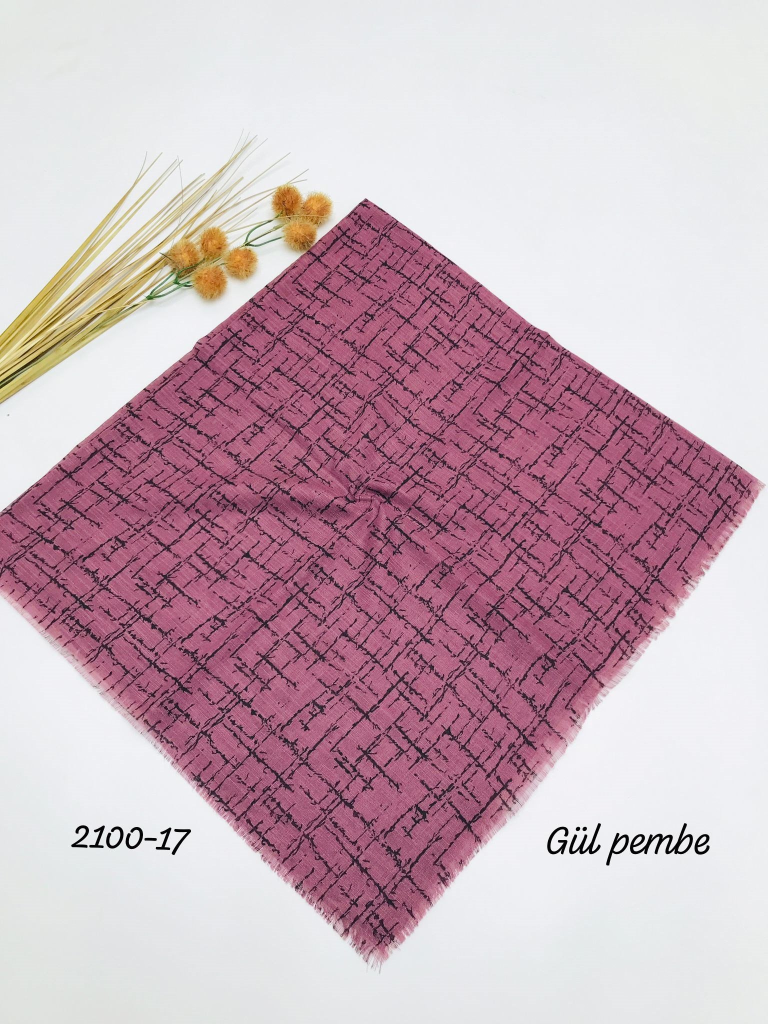 2100 Flamlı Pamuk Eşarp