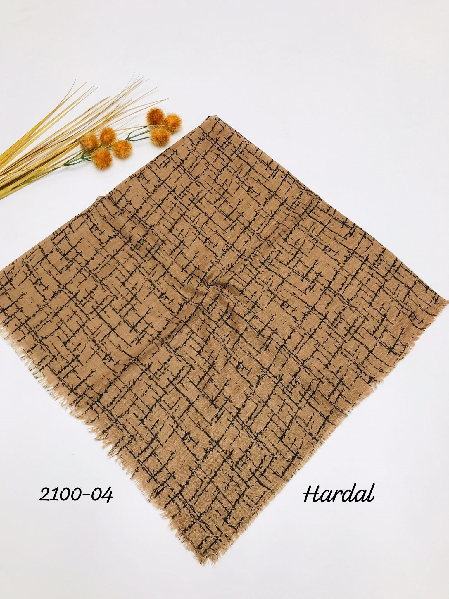 2100 Flamlı Pamuk Eşarp