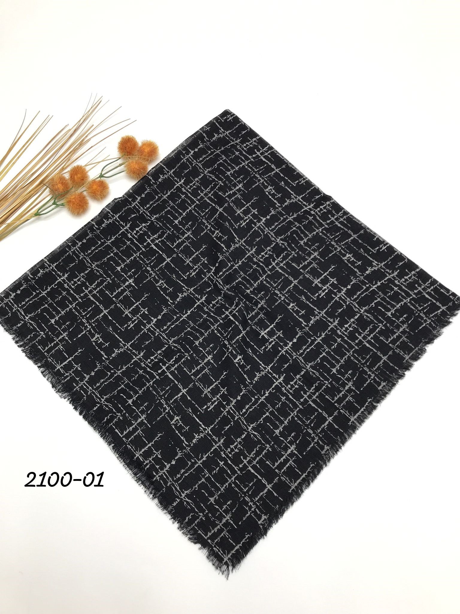 2100 Flamlı Pamuk Eşarp
