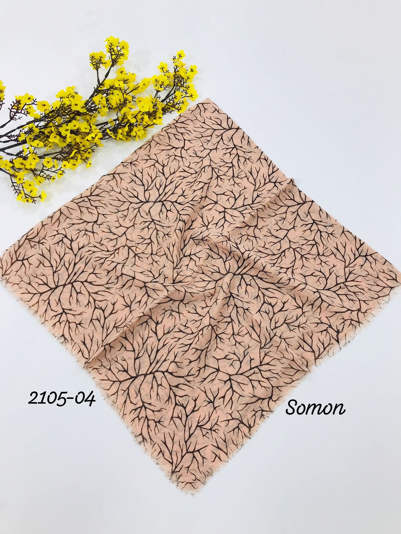 2105 Flamlı Pamuk Eşarp