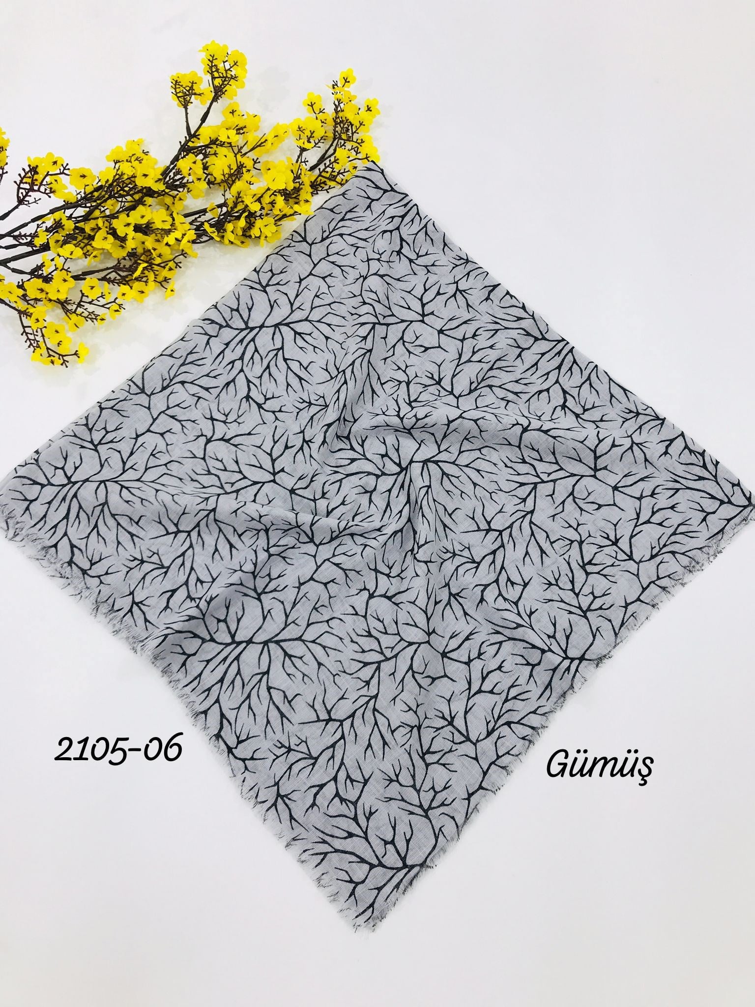 2105 Flamlı Pamuk Eşarp