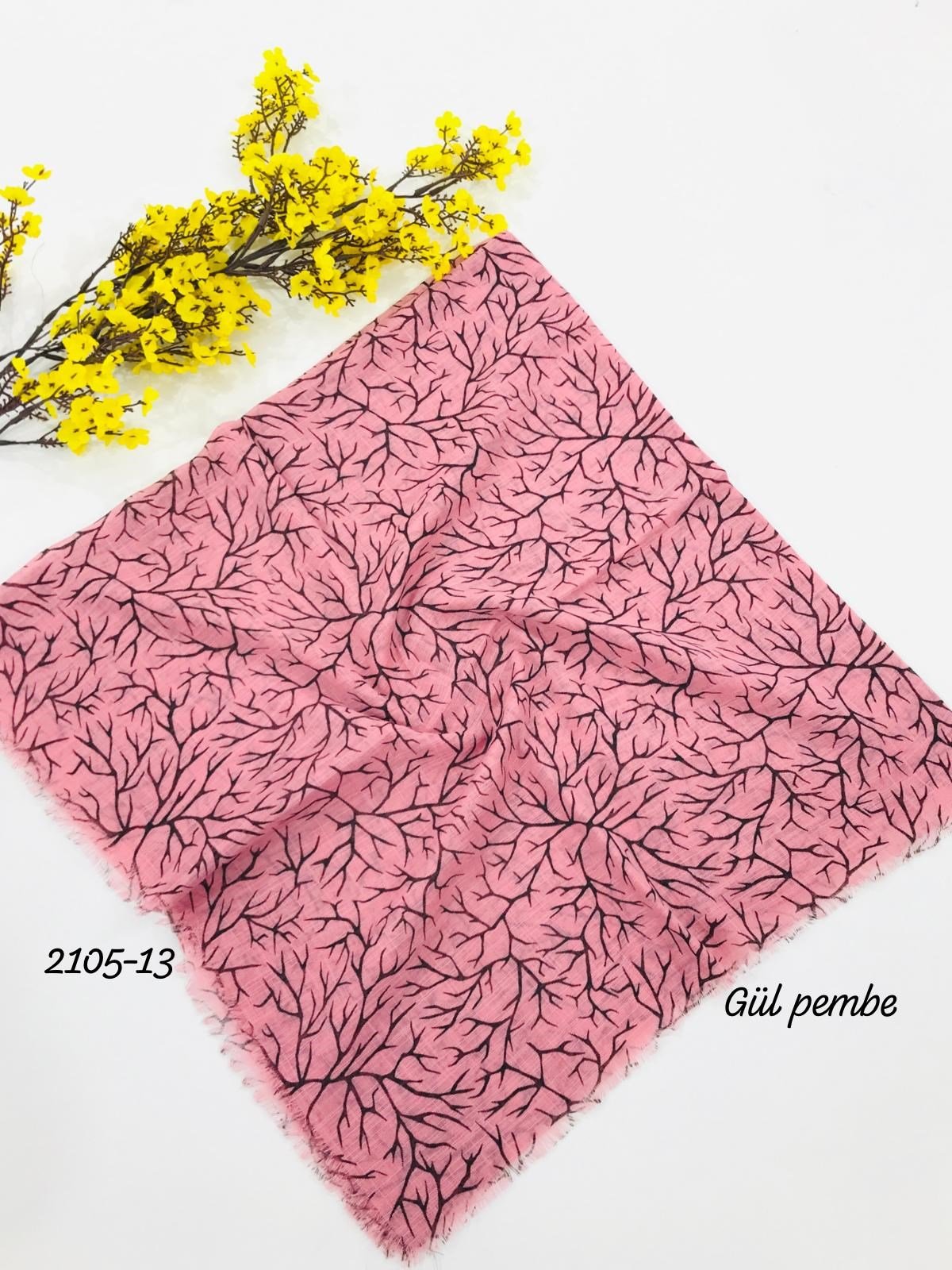 2105 Flamlı Pamuk Eşarp