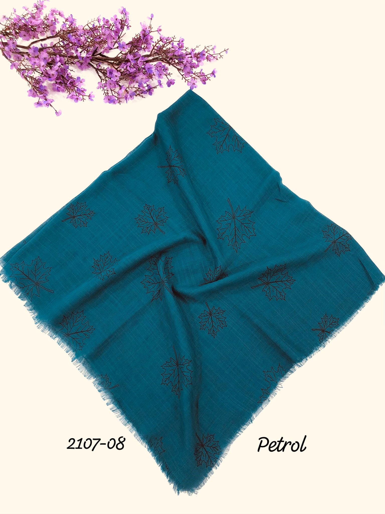 2107 Flamlı Pamuk Eşarp