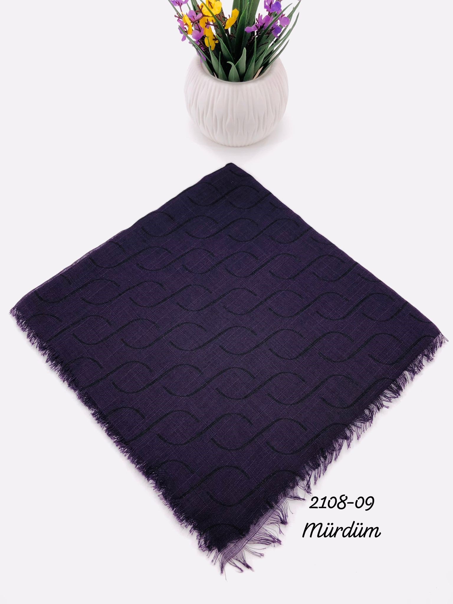 2108 Flamlı Pamuk Eşarp