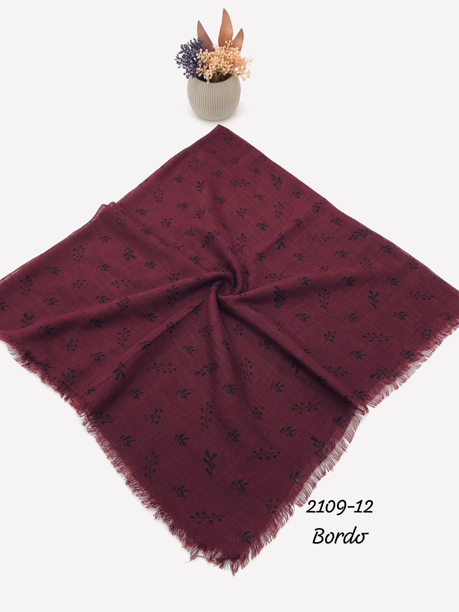 2109 Flamlı Pamuk Eşarp