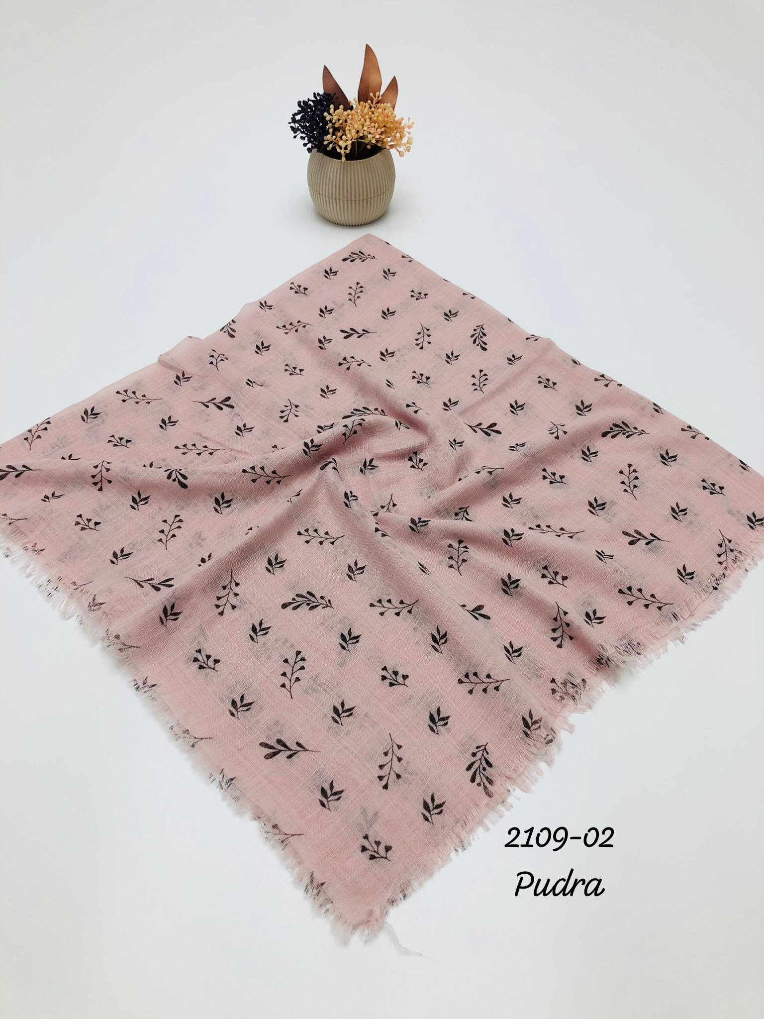 2109 Flamlı Pamuk Eşarp