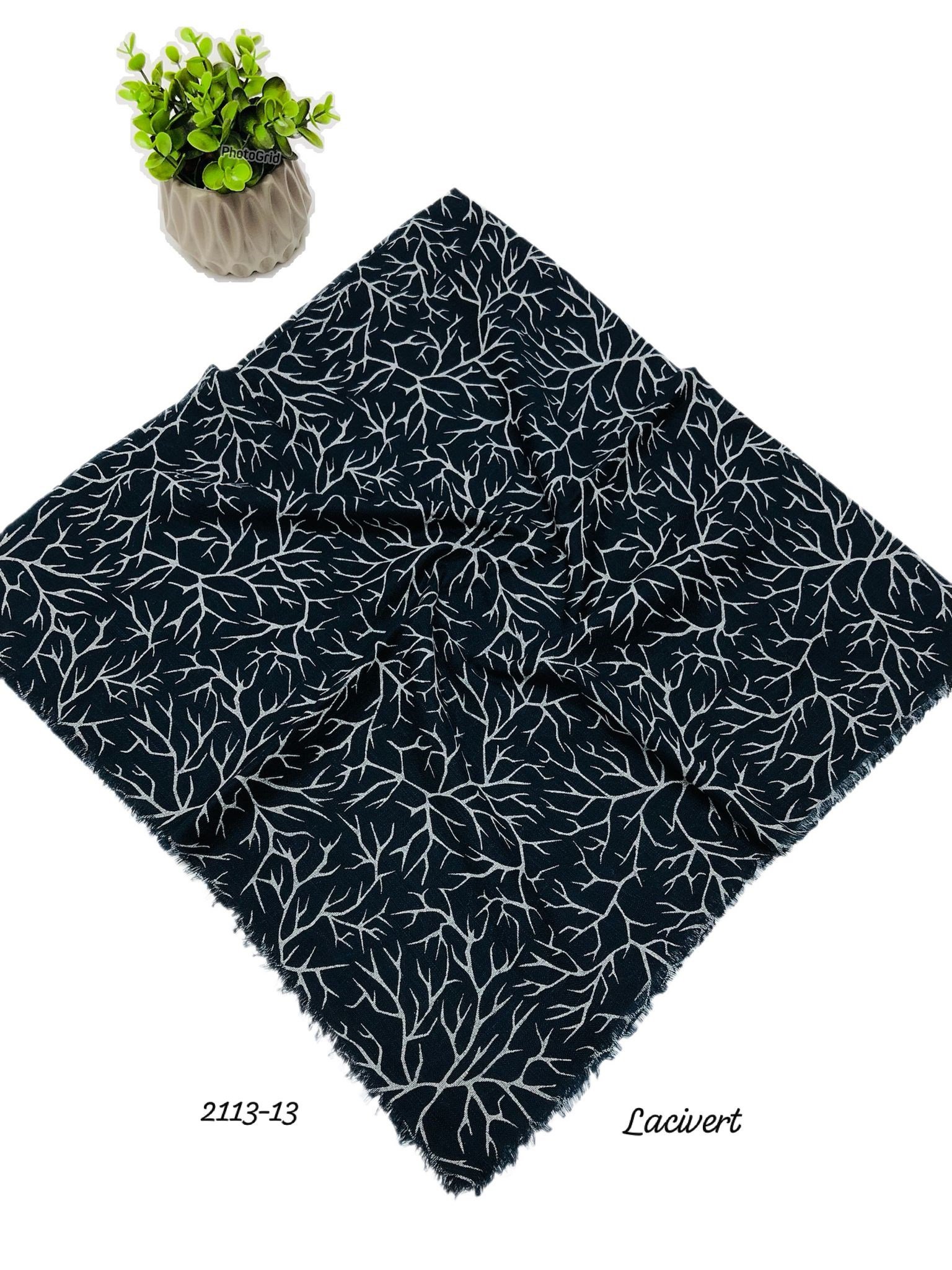 2113 Flamlı Pamuk Eşarp