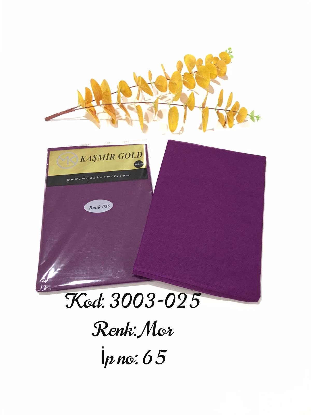 3003 Poşetli Kaşmir 100 Cm Düz Yazma
