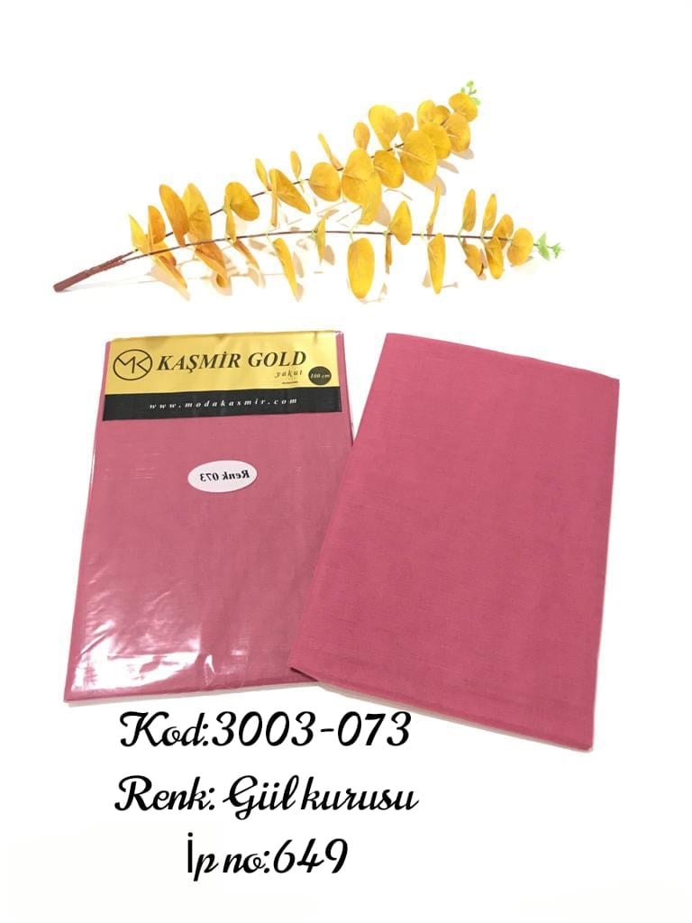 3003 Poşetli Kaşmir 100 Cm Düz Yazma