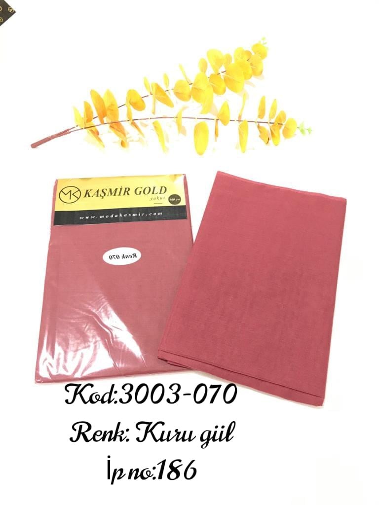 3003 Poşetli Kaşmir 100 Cm Düz Yazma