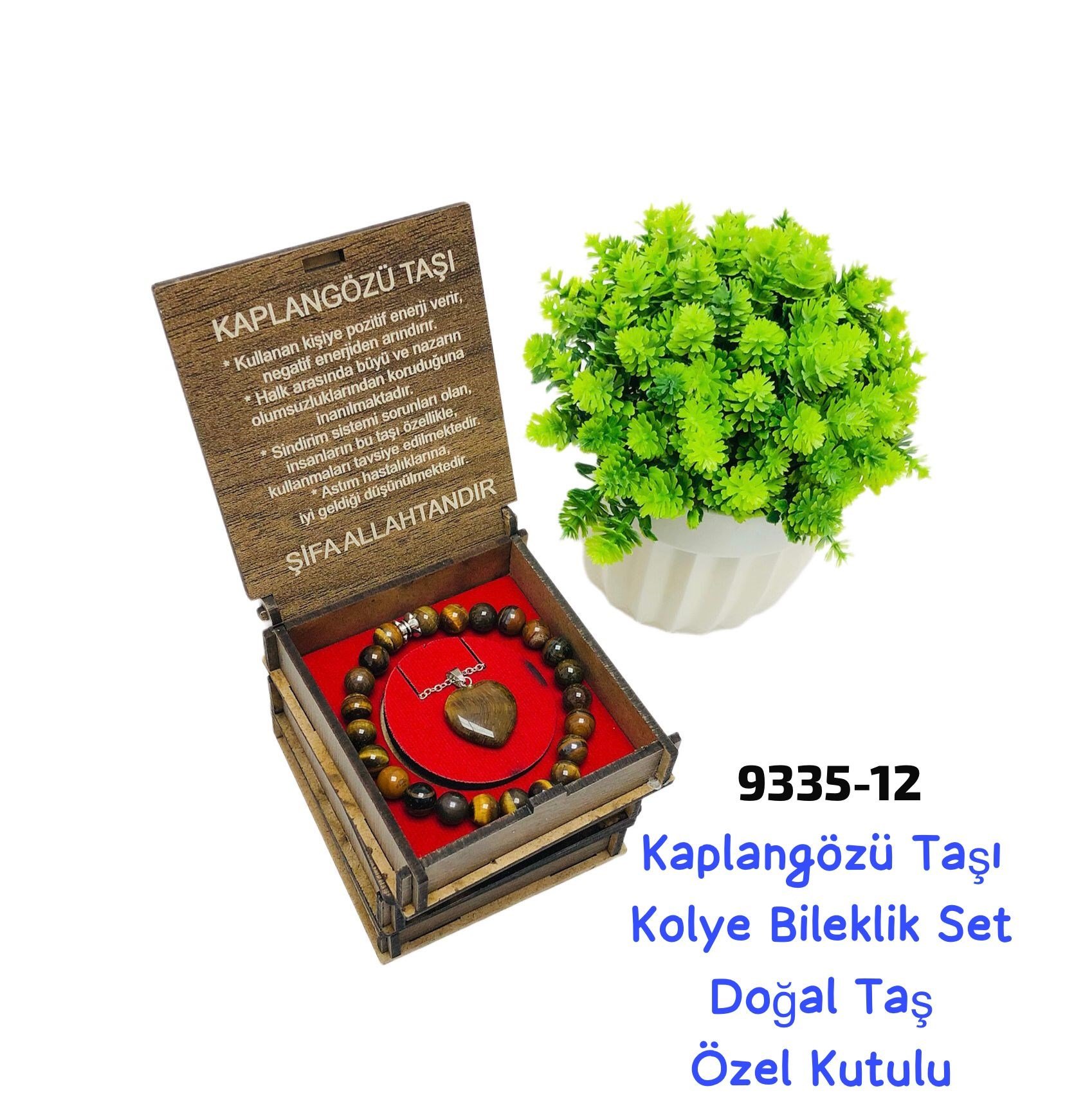 9335 Akik Taşı Kolye Bileklik Set
