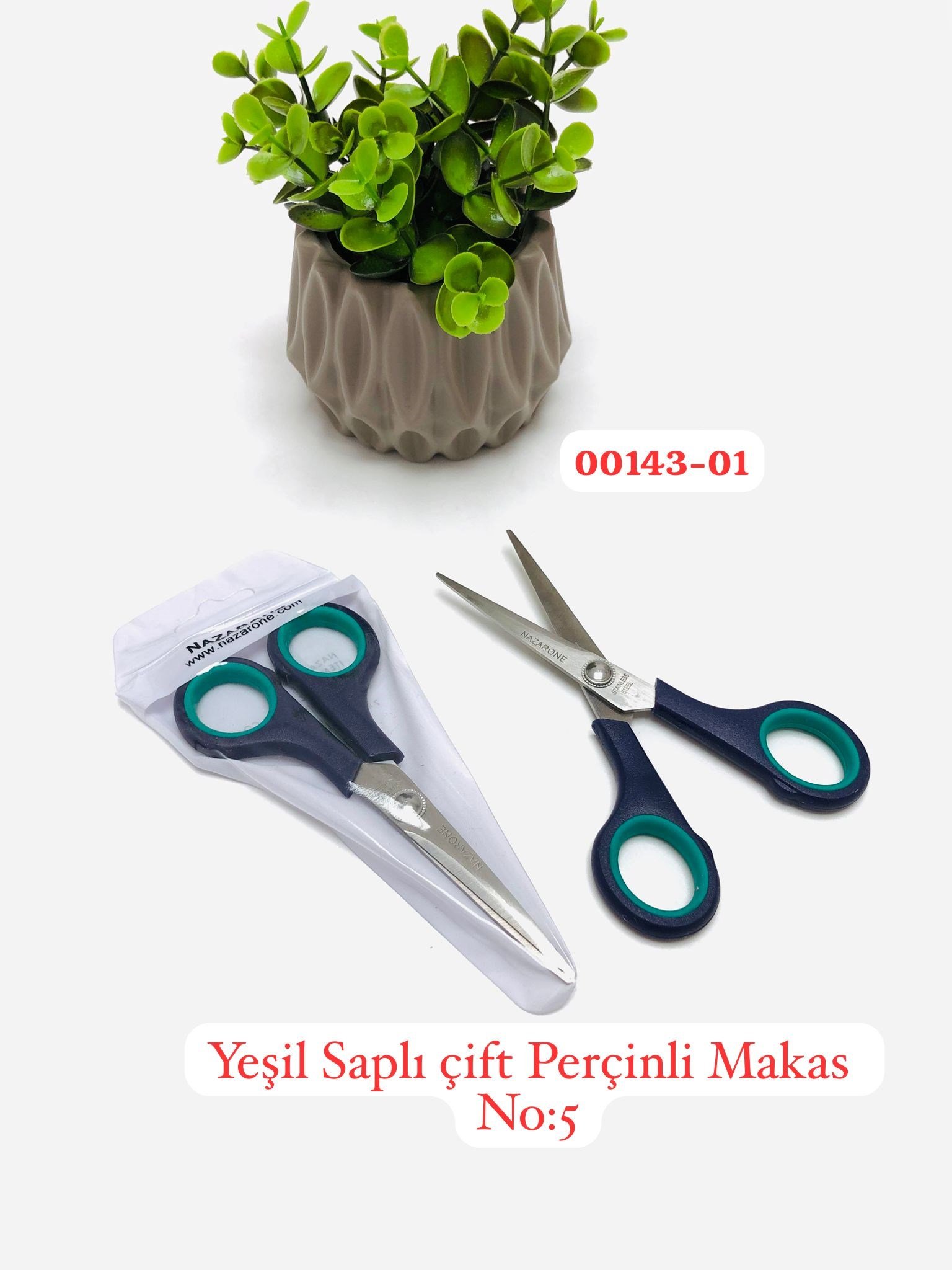 00143 Yeşil Saplı Makas NO:5