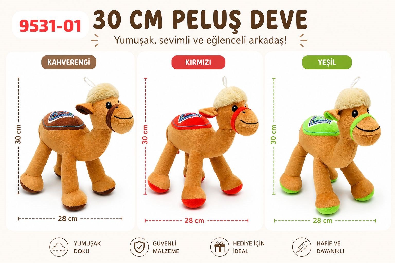 Peluş Deve 30 Cm
