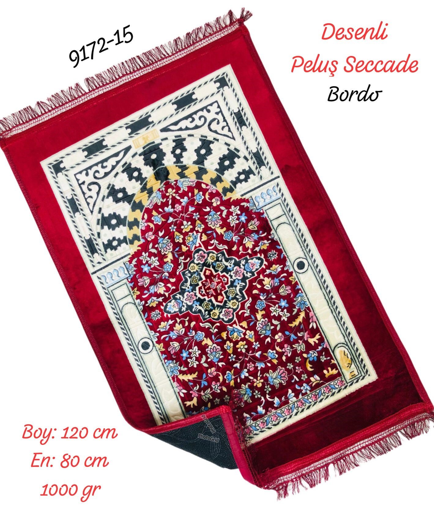 9172 Desenli Peluş Seccade