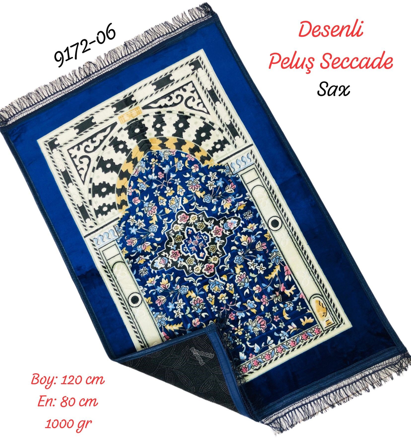 9172 Desenli Peluş Seccade