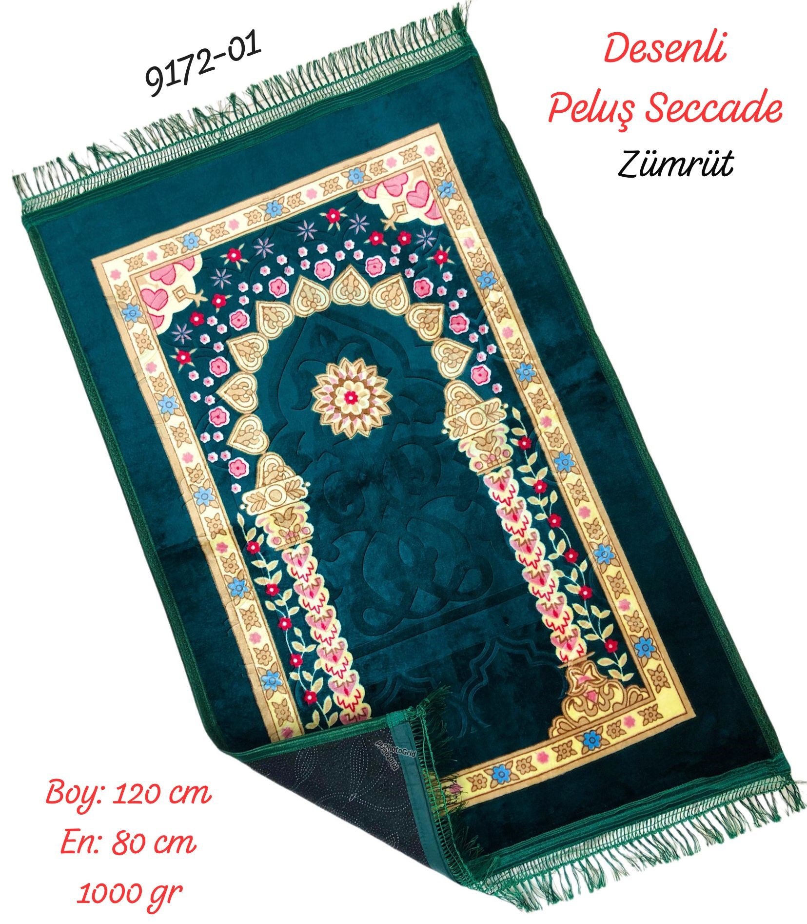 9172 Desenli Peluş Seccade