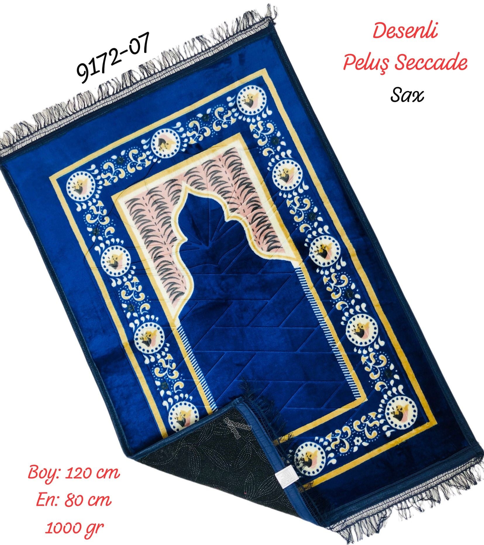 9172 Desenli Peluş Seccade