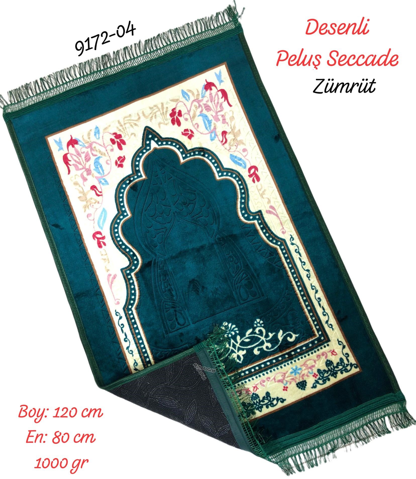 9172 Desenli Peluş Seccade