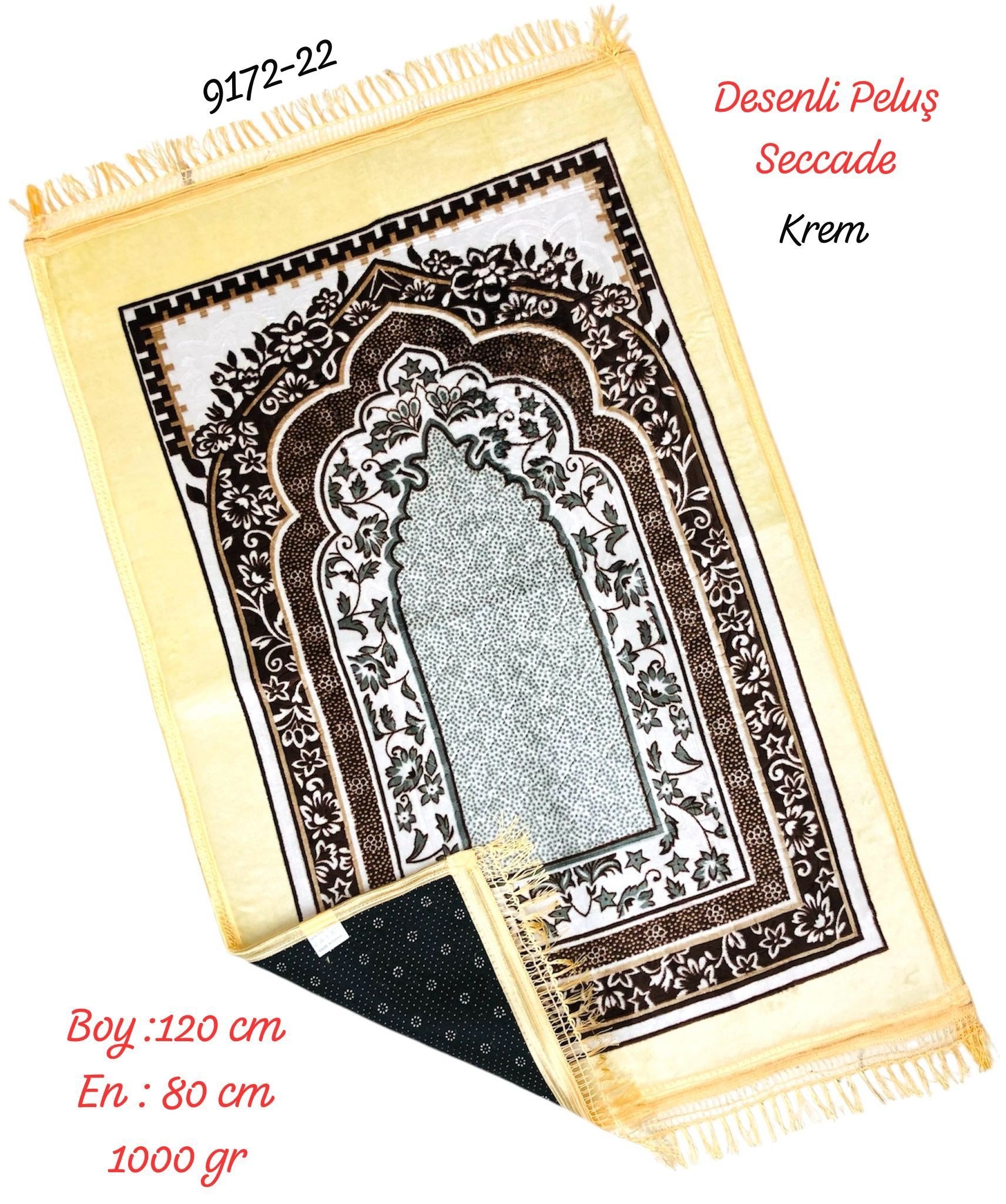 9172 Desenli Peluş Seccade