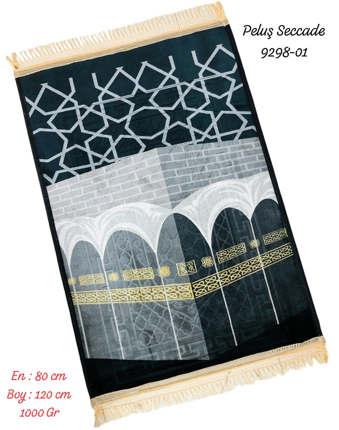 9298 Desenli Peluş Seccade Lüks