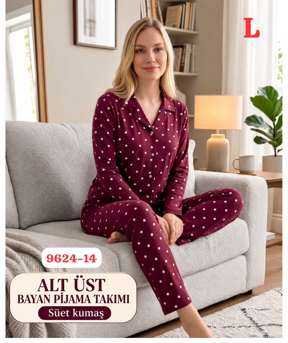 Süet Kumaş Pijama Takımı