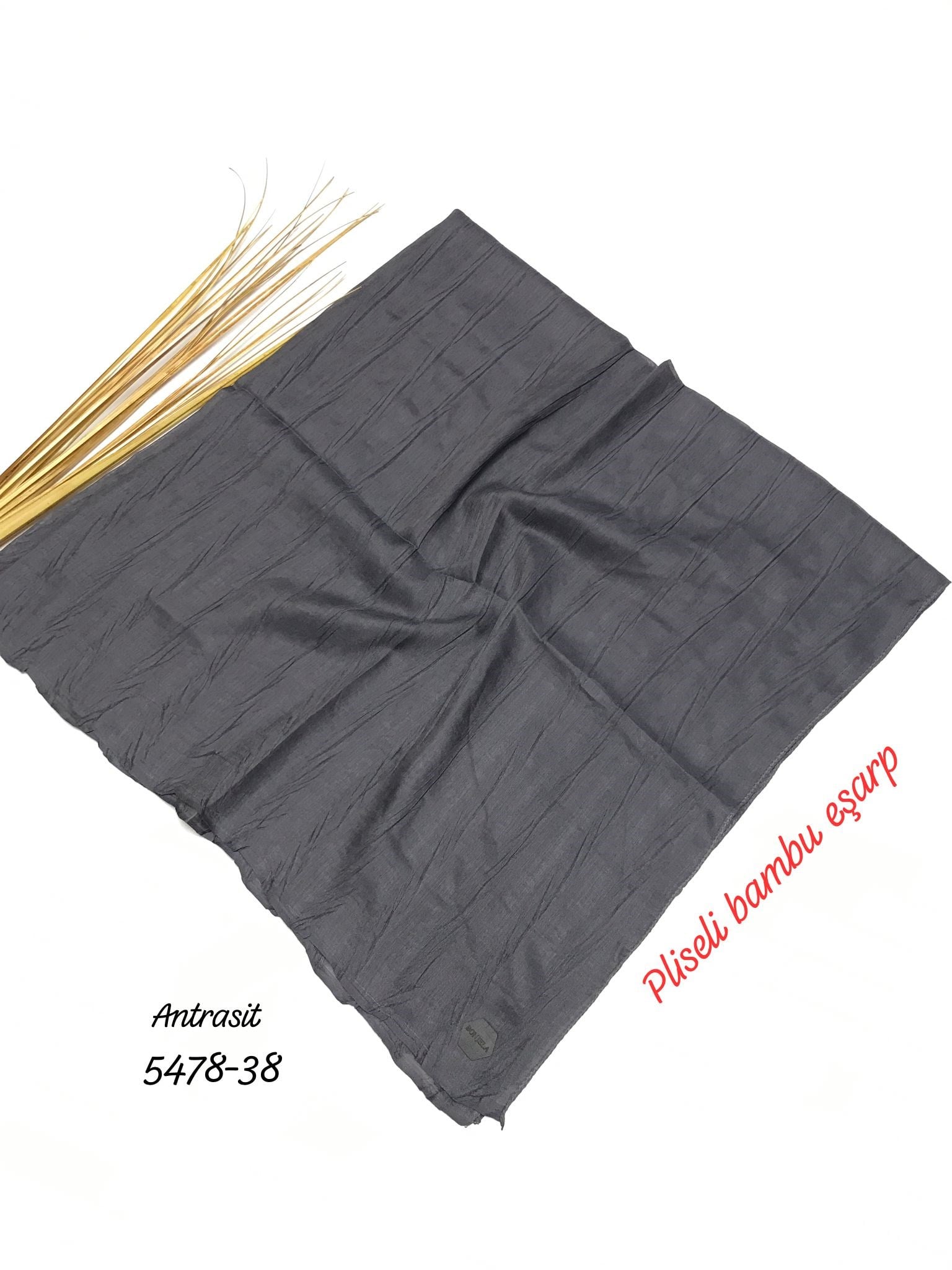 5478 Pliseli Bambu Eşarp