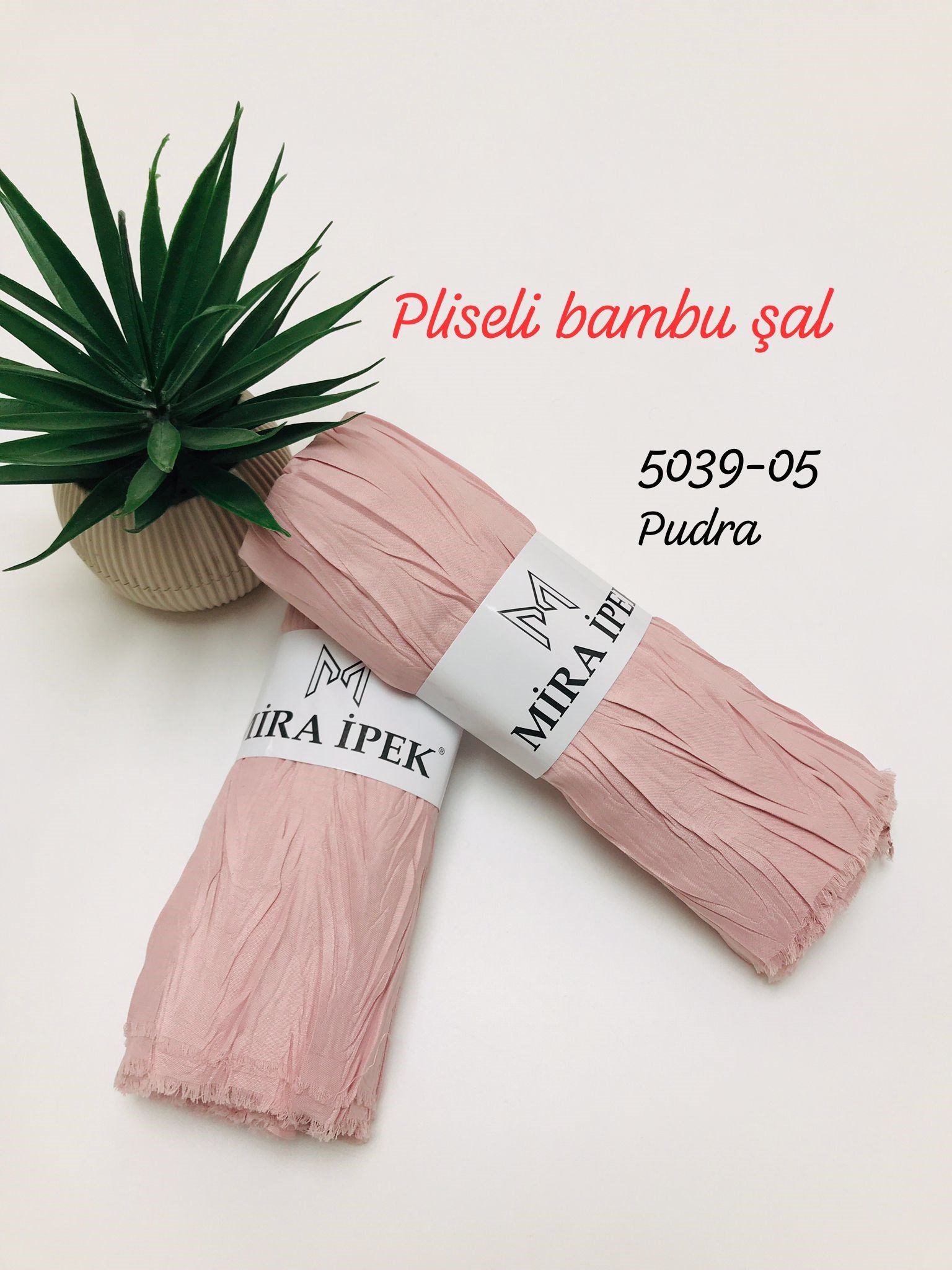 5039 Pliseli Bambu Şal