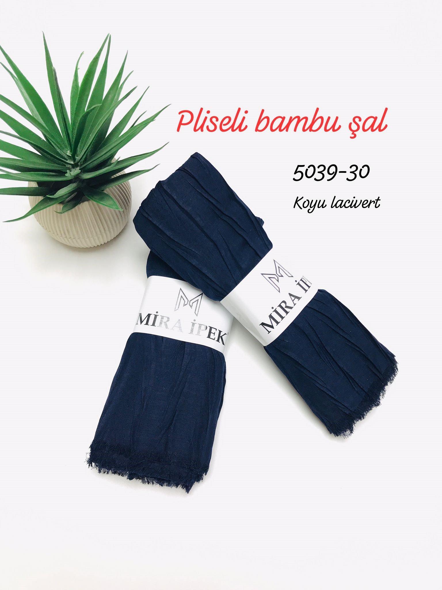 5039 Pliseli Bambu Şal
