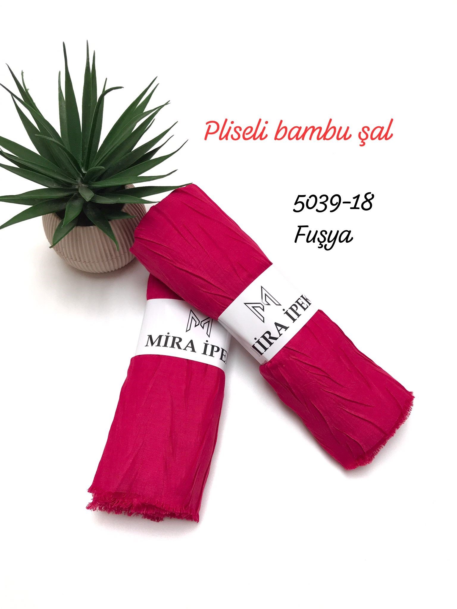 5039 Pliseli Bambu Şal