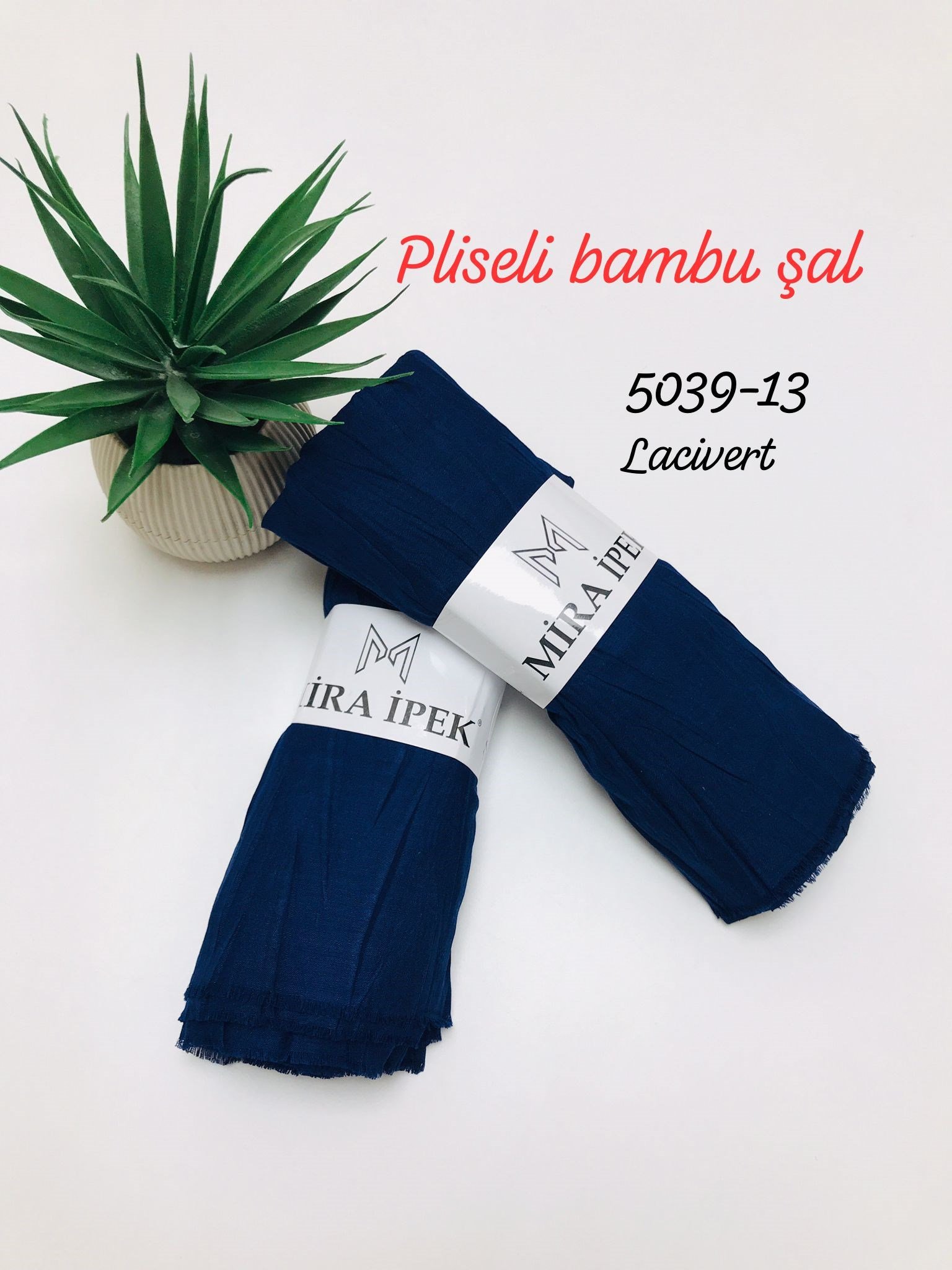5039 Pliseli Bambu Şal