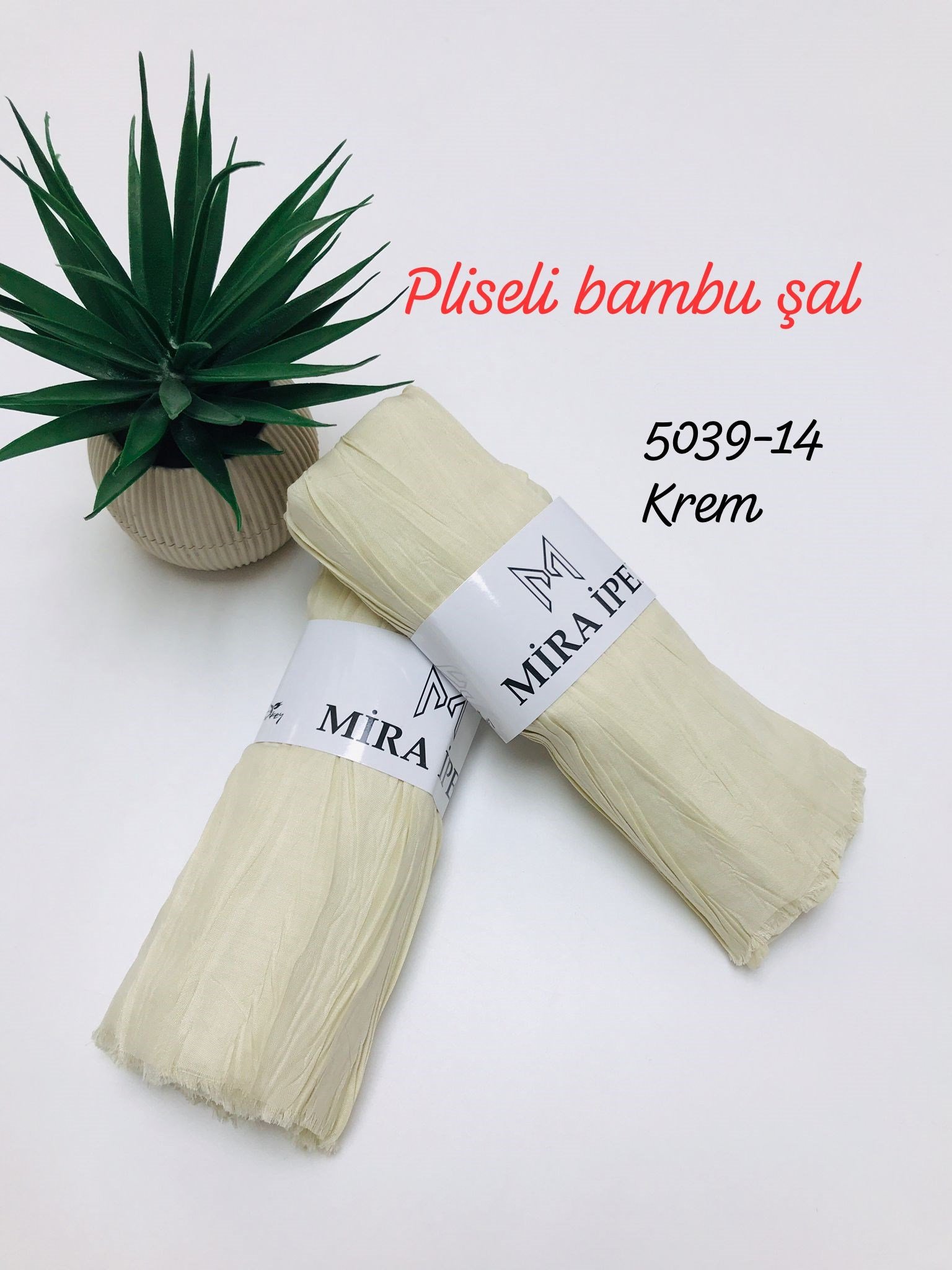 5039 Pliseli Bambu Şal