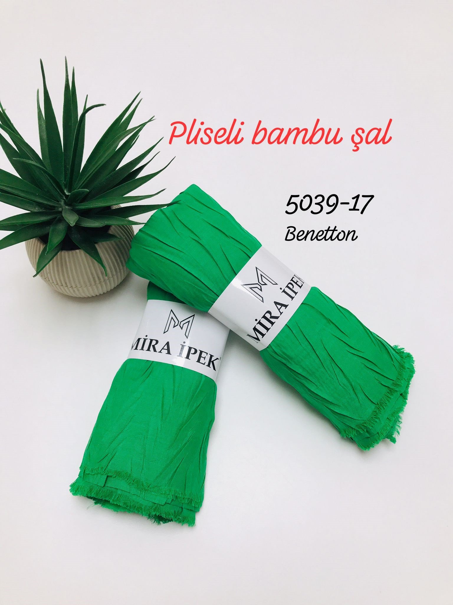 5039 Pliseli Bambu Şal