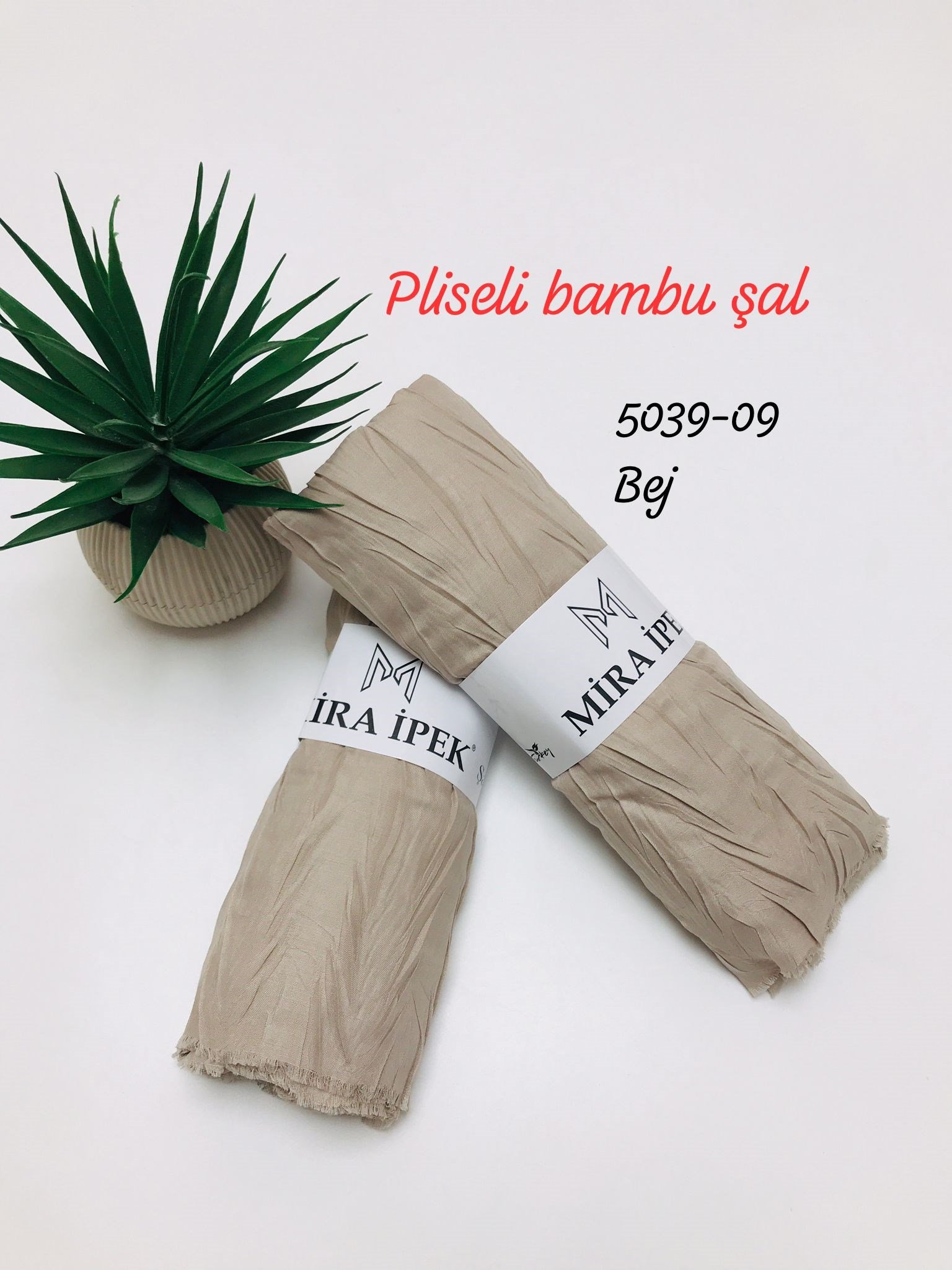 5039 Pliseli Bambu Şal