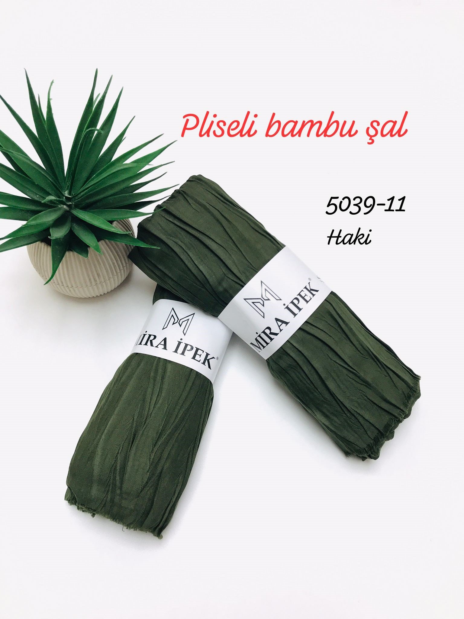 5039 Pliseli Bambu Şal