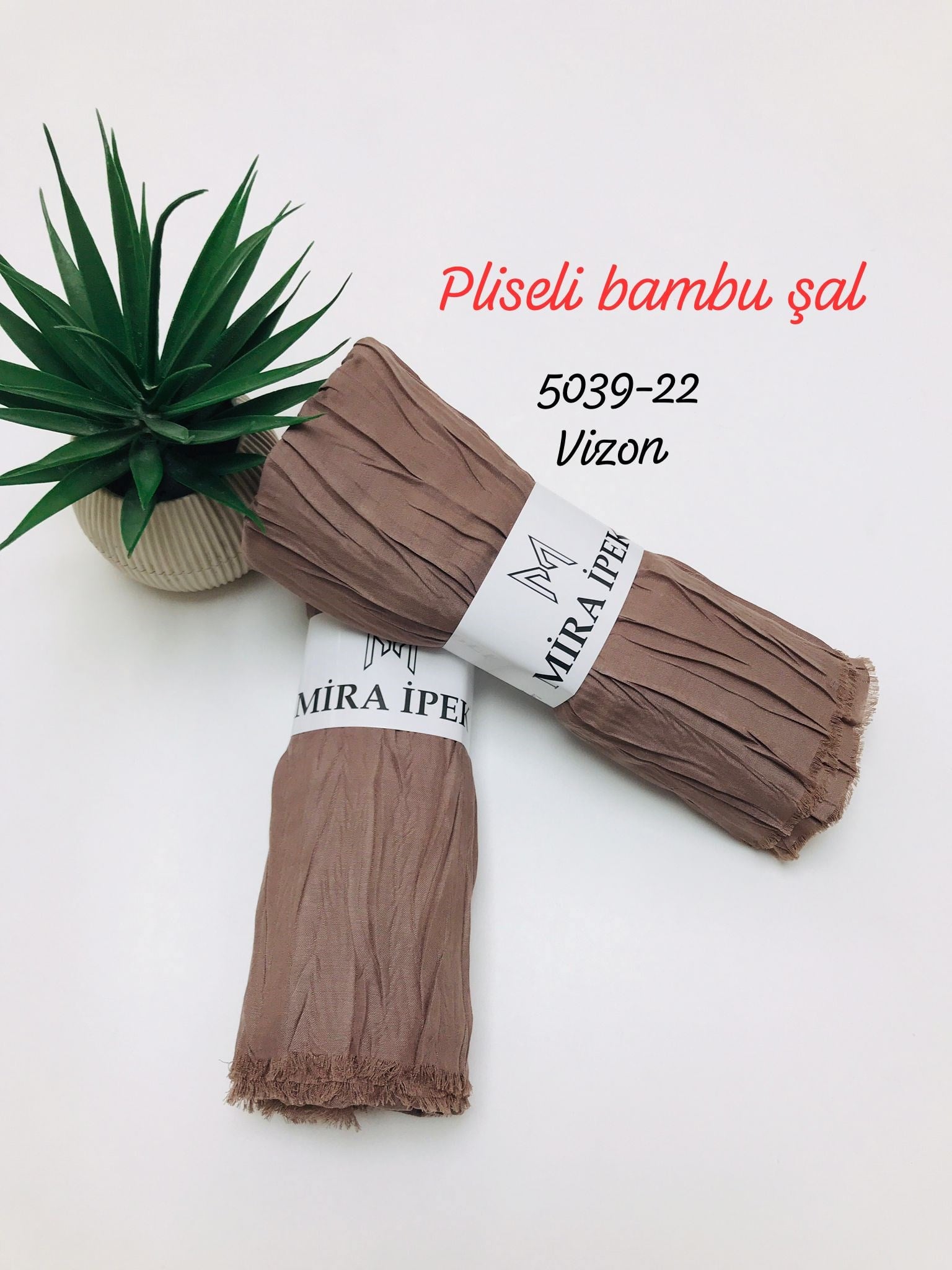 5039 Pliseli Bambu Şal